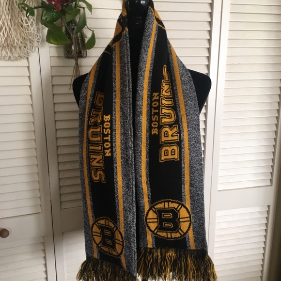 🔥 Boston Bruins NHL Official Spoked-B Scarf - Black & Gold Game Day Ready! 🏒🐻 - Picture 3 of 4